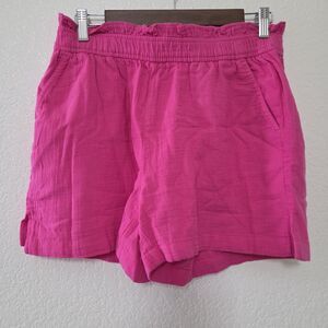 NWT JCrew Factory Hot Pink 100% Cotton Gauze Shorts Size Small